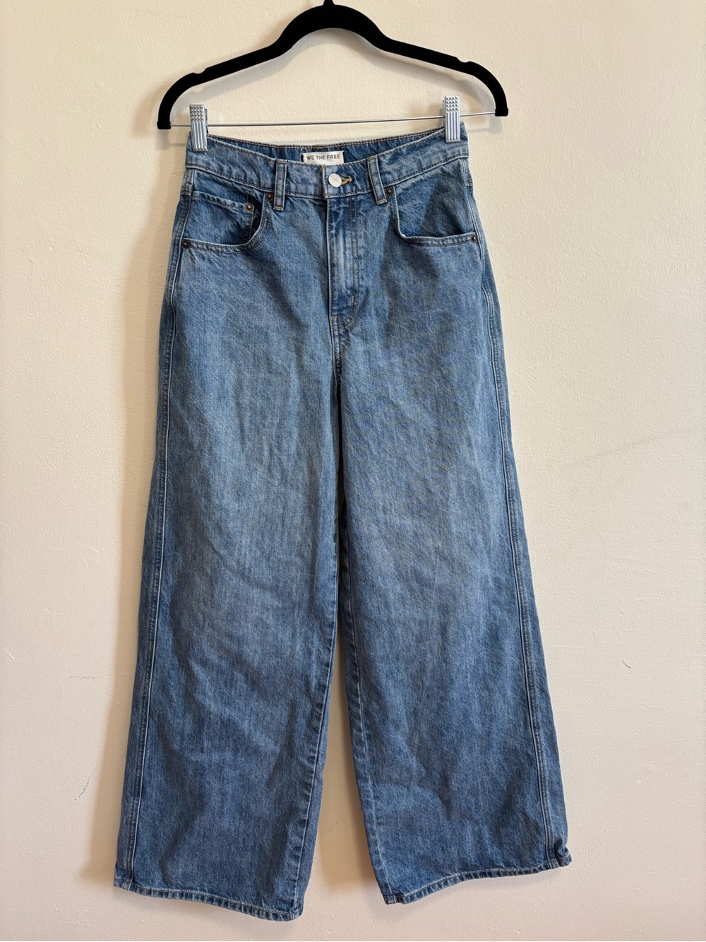 We The Free High-Rise Wide Leg Jeans - Light Blue Wash - Picture 7 of 12